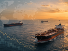Oil Prices Fall as U.S.-Iran Talks Ease Hormuz Supply Fears Oil tanker navigating the Strait of Hormuz, a key global oil shipping route, Oil Prices Fall, U.S.-Iran talks, Strait of Hormuz, fuel prices Philippines, Middle East oil supply, global oil prices,