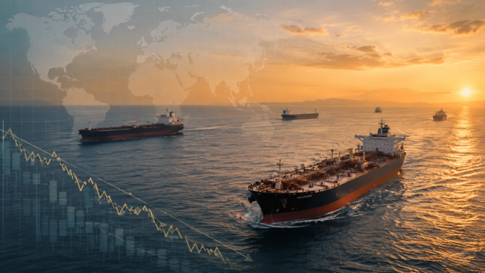 Oil Prices Fall as U.S.-Iran Talks Ease Hormuz Supply Fears Oil tanker navigating the Strait of Hormuz, a key global oil shipping route, Oil Prices Fall, U.S.-Iran talks, Strait of Hormuz, fuel prices Philippines, Middle East oil supply, global oil prices,