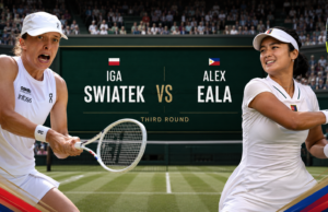 Alex Eala gets Centre Court test against Iga Swiatek in Wimbledon third round Alex Eala to face Iga Swiatek on Wimbledon Centre Court