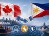 Canada, Philippines pledge stronger trade and security ties Editorial graphic showing Canada and Philippines flags with trade and maritime cooperation icons.